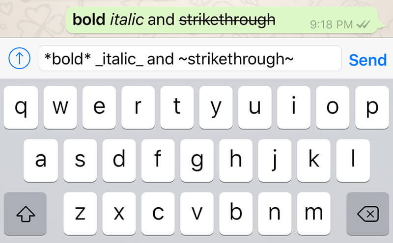 Whatsapp Bold Italic Underline Tricks