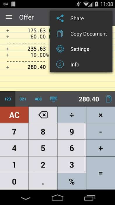 calctape paper tape calculator android